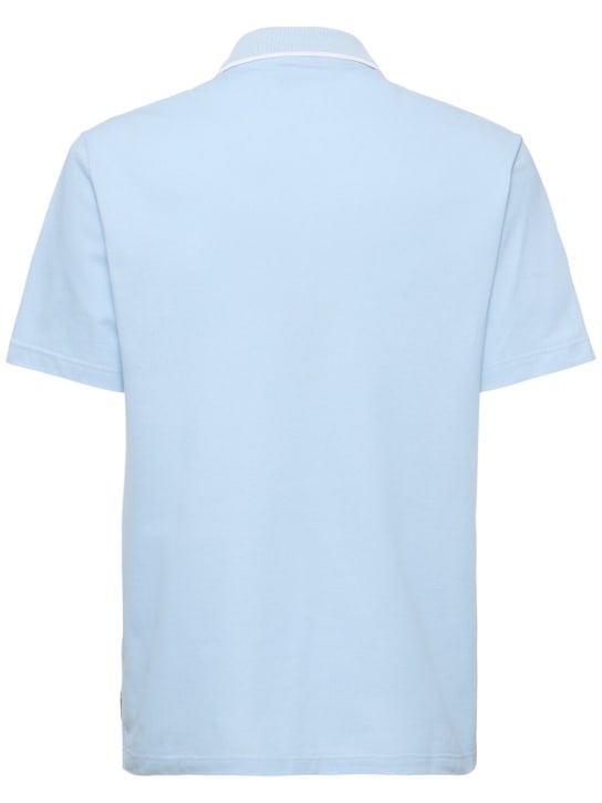 Versace: Logo cotton piquet polo - men_4 | Luisa Via Roma