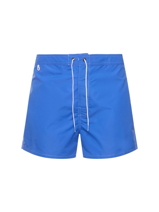 SUNDEK: Fixed waist nylon swim shorts - Mavi - men_0 | Luisa Via Roma