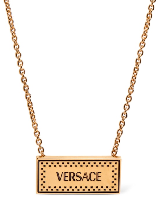 Versace: 메탈 롱 목걸이 - 골드 - women_0 | Luisa Via Roma