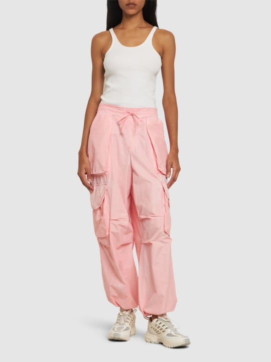 A Paper Kid: Unisex nylon cargo pants - Pink - women_1 | Luisa Via Roma