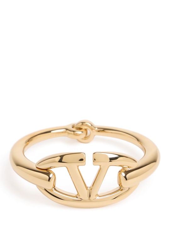 Valentino Garavani: V Logo Moon bracelet - Gold - women_0 | Luisa Via Roma