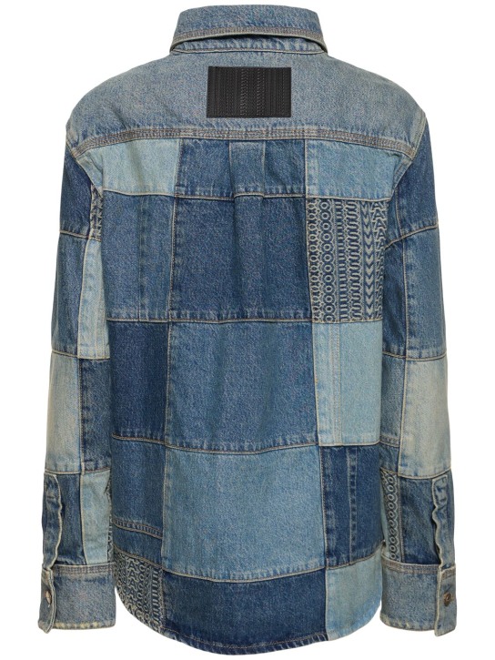 Marc Jacobs: Patchwork denim shirt - Indigo Multi - women_5 | Luisa Via Roma