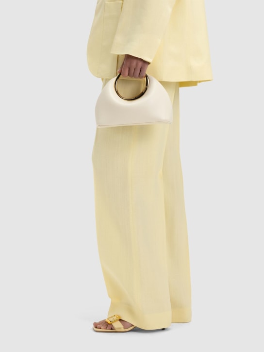 Jacquemus: Le Petit Calino nappa leather bag - Light Ivory - women_1 | Luisa Via Roma