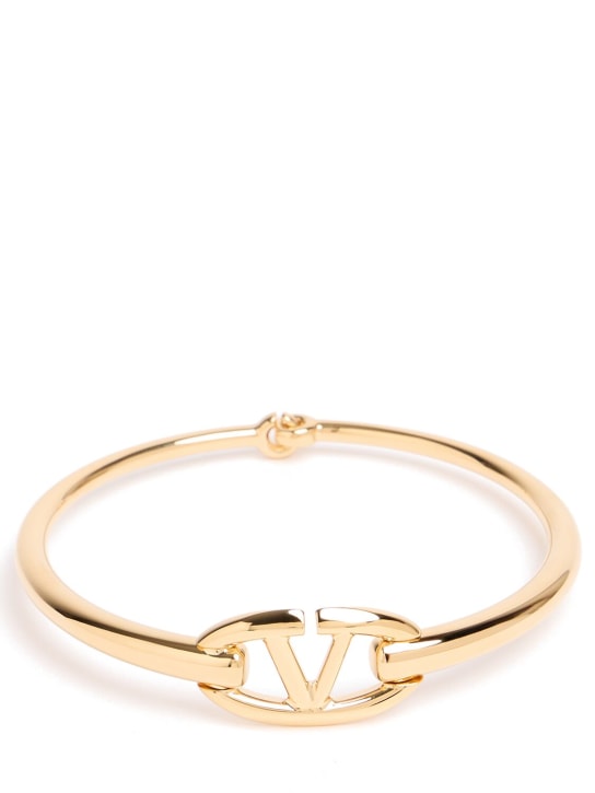 Valentino Garavani: Halskette mit V-Logo „Moon“ - Gold - women_0 | Luisa Via Roma