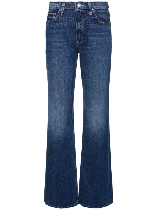 Mother: The Bookie Heel high rise jeans - Blue - women_0 | Luisa Via Roma