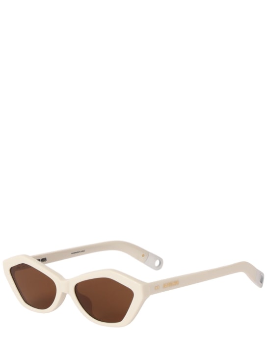 Jacquemus: Les Lunettes Bambino acetate sunglasses - White - women_1 | Luisa Via Roma