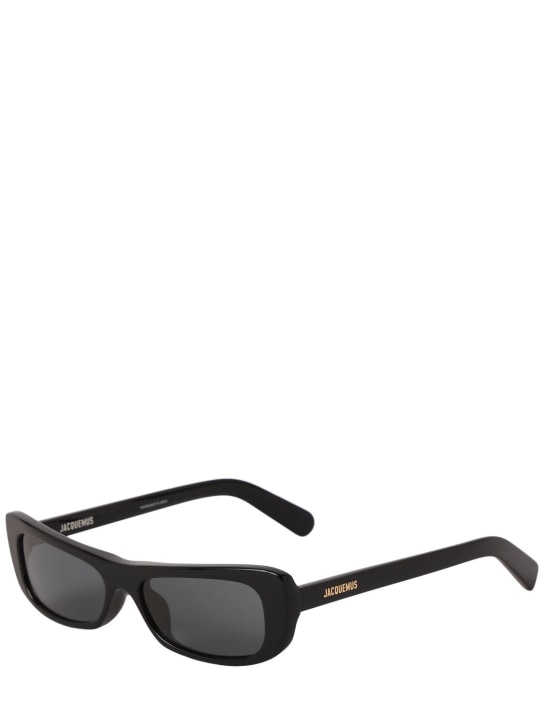 Jacquemus: Les Lunettes Capri acetate sunglasses - Black - men_1 | Luisa Via Roma