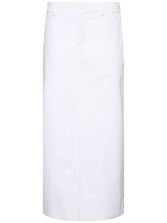 Valentino: Poplin midi skirt - White - women_0 | Luisa Via Roma