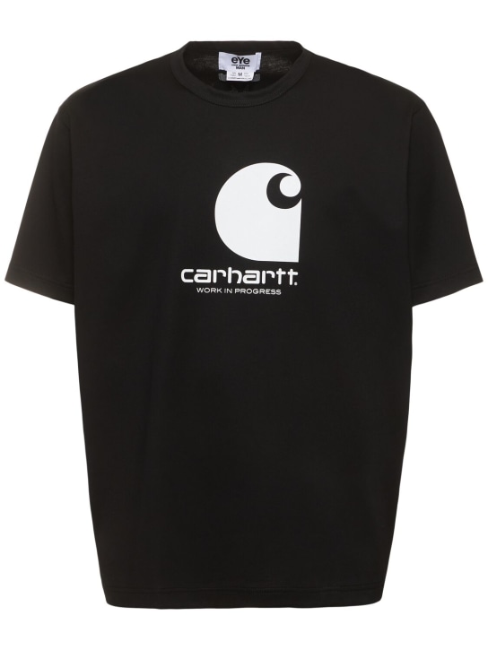 JUNYA WATANABE: Carhartt棉质平纹针织T恤 - 黑色 - men_0 | Luisa Via Roma
