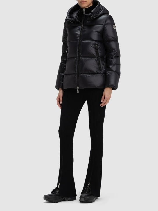 Moncler: Seritte 나일론 다운 재킷 - 블랙 - women_1 | Luisa Via Roma