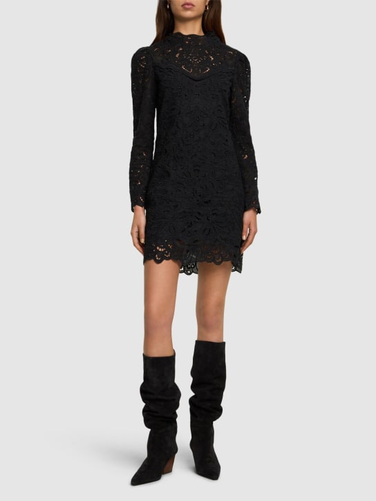 Isabel Marant: Daphne lace mini dress - Black - women_1 | Luisa Via Roma