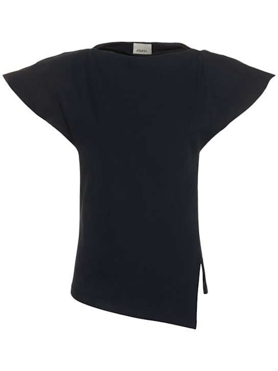 Isabel Marant: Sebani cotton jersey t-shirt - Black - women_0 | Luisa Via Roma
