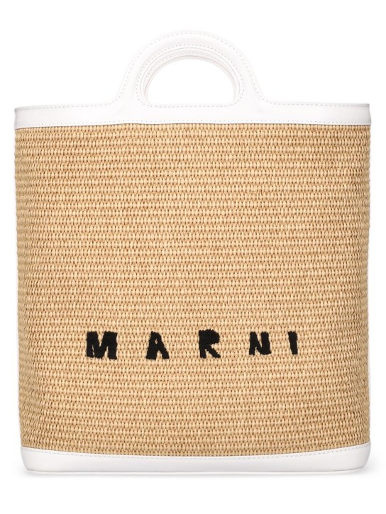 Marni: Tropicalia酒椰纤维效果斜挎包 - Sand Storm/Whit - women_0 | Luisa Via Roma