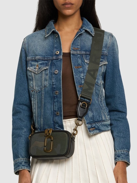 Marc Jacobs: The Snapshot denim shoulder bag - Camo Multi - women_1 | Luisa Via Roma