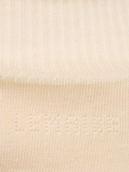 Lemaire: Seamless viscose blend ribbed top - Beige - women_1 | Luisa Via Roma