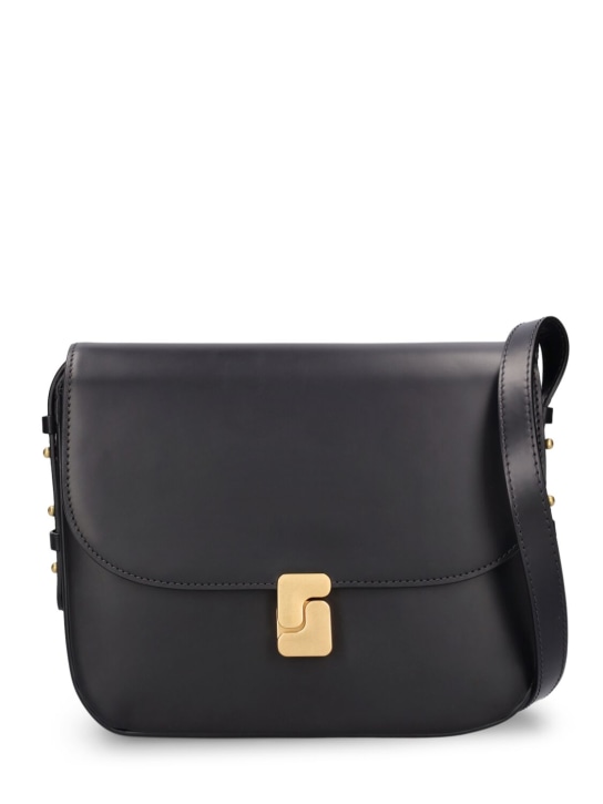 Soeur: Maxi Bellissima leather shoulder bag - Noir - women_0 | Luisa Via Roma
