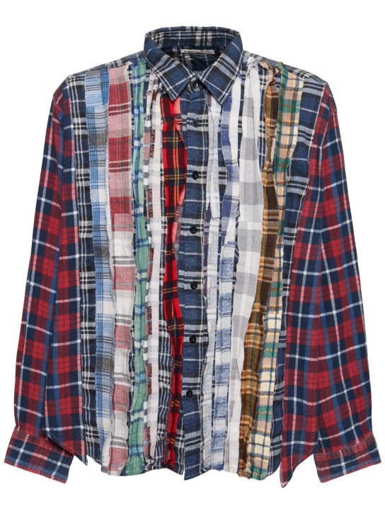 Needles: Cotton ribbon flannel shirt - Assorted - men_0 | Luisa Via Roma