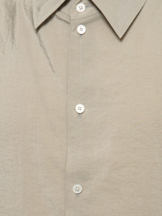 Lemaire: Twisted silk blend shirt - Misty Grey - men_1 | Luisa Via Roma