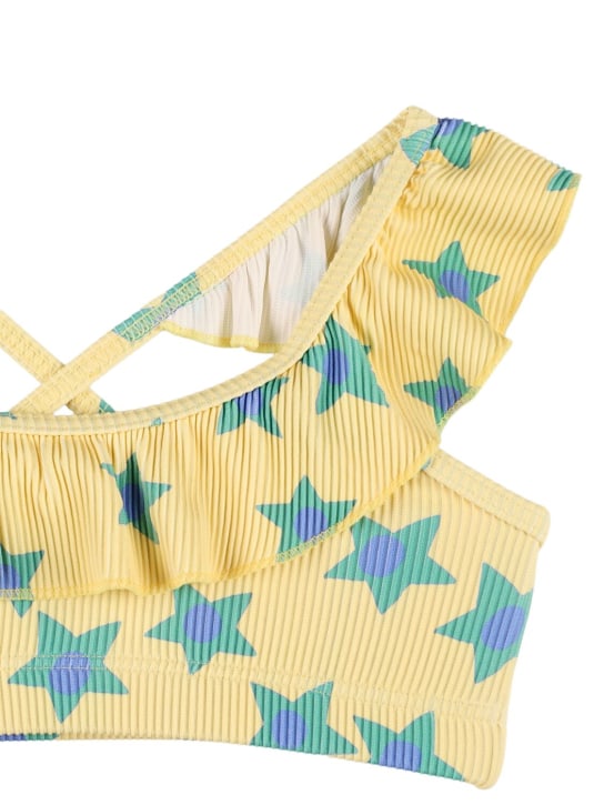 Tiny Cottons: Star print Lycra bikini - Yellow - kids-girls_1 | Luisa Via Roma