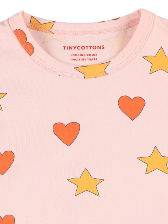 Tiny Cottons: 프린트 Pima 코튼 티셔츠 - 핑크 - kids-girls_1 | Luisa Via Roma