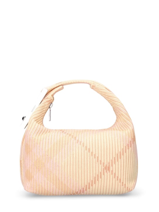 Burberry: Mini Check Duffle top handle bag - Sherbet - women_0 | Luisa Via Roma