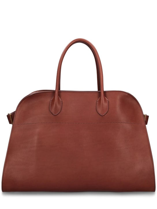 The Row: Soft Margaux 15 saddle leather bag - women_0 | Luisa Via Roma