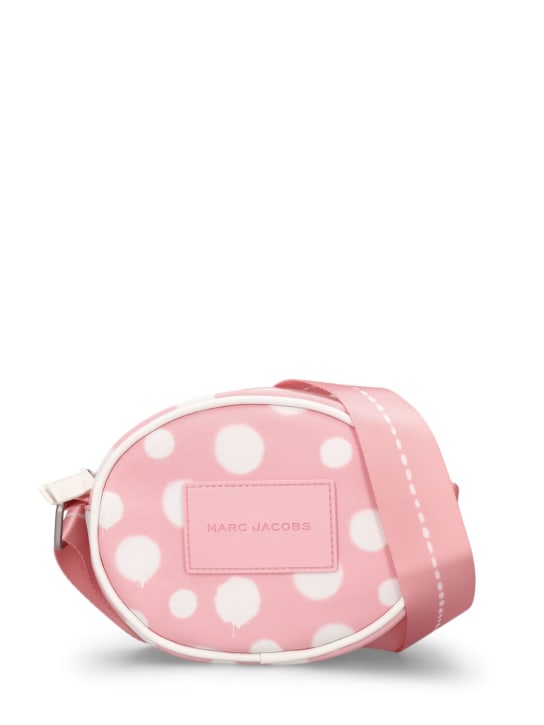 Marc Jacobs: Dotted faux leather shoulder bag w/ logo - Pink - kids-girls_0 | Luisa Via Roma