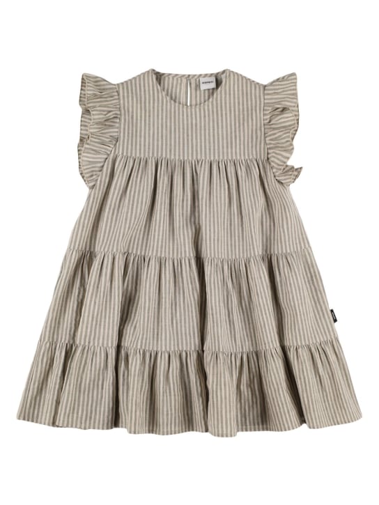 ASPESI: Striped cotton blend dress - Beige - kids-girls_0 | Luisa Via Roma