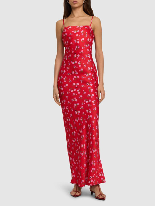 Rotate: Veda printed viscose maxi dress - Red/Multi - women_1 | Luisa Via Roma