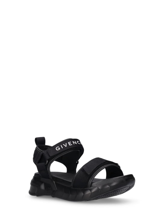 Givenchy: Strap sandals - Black - kids-boys_2 | Luisa Via Roma