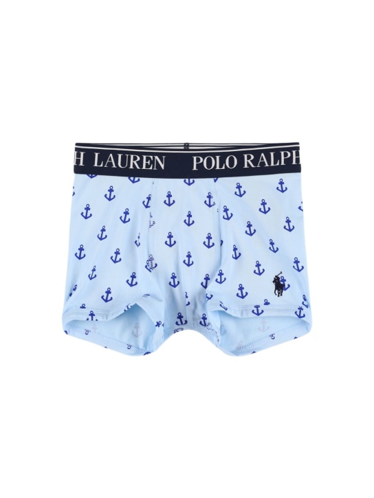 Polo Ralph Lauren: Lot de 3 boxers en coton stretch - Bleu - kids-boys_1 | Luisa Via Roma