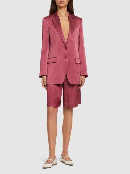 Alberta Ferretti: Satin jacket - Dark Pink - women_1 | Luisa Via Roma