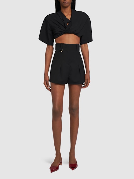 Jacquemus: Le Short Bari wool shorts - women_1 | Luisa Via Roma