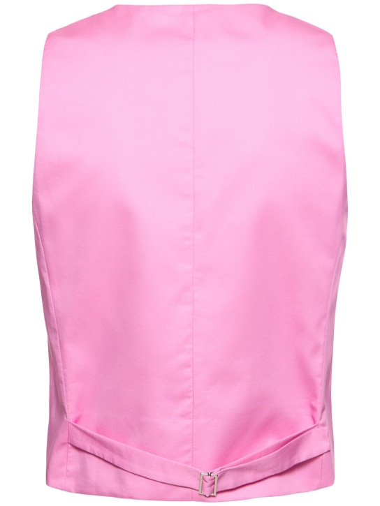 The Andamane: Pauline cotton satin vest - Pink - women_4 | Luisa Via Roma