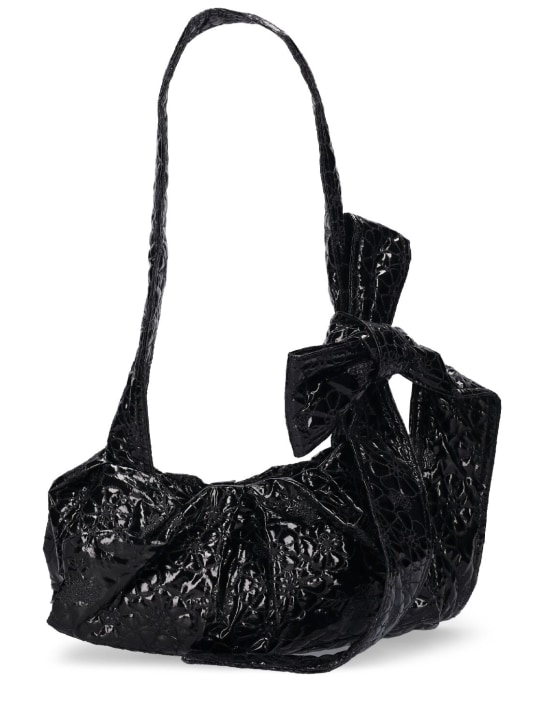 Cecilie Bahnsen: Vesna patent tech top handle bag - Siyah - women_0 | Luisa Via Roma