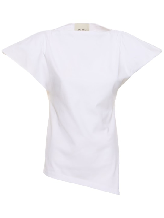 Isabel Marant: Camiseta de jersey - Blanco - women_0 | Luisa Via Roma