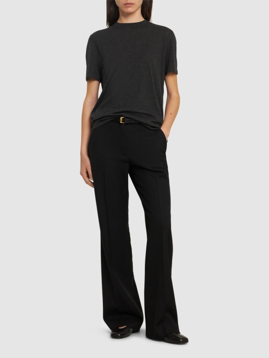 The Row: Fayola embroidered jersey t-shirt - women_1 | Luisa Via Roma