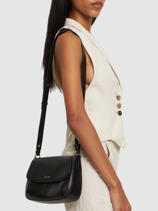 Giorgio Armani: Le Prime soft nappa shoulder bag - Black - women_1 | Luisa Via Roma