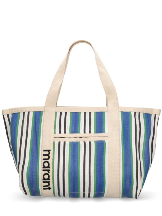 ★Isabel Marant★ Warden Striped Nylon Tote Bag Blue Multico 3fa224b1-fb2a-4051-a6f8-