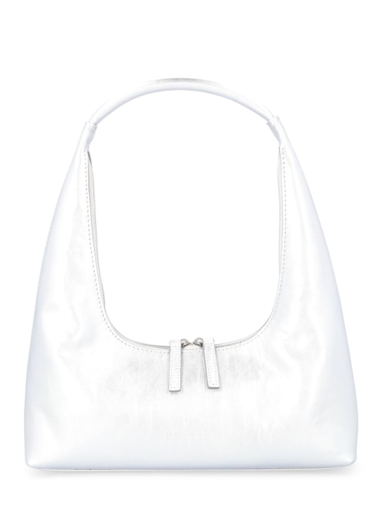 Marge Sherwood: Hobo leather shoulder bag - Metallic Silver - women_0 | Luisa Via Roma