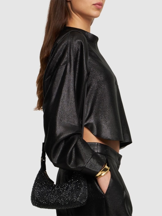 Giorgio Armani: Le Prime embellished hobo shoulder bag - Black - women_1 | Luisa Via Roma