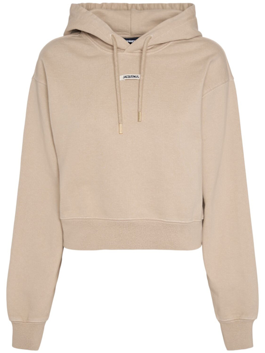 Jacquemus: Le Hoodie Gros Grain cotton hoodie - women_0 | Luisa Via Roma
