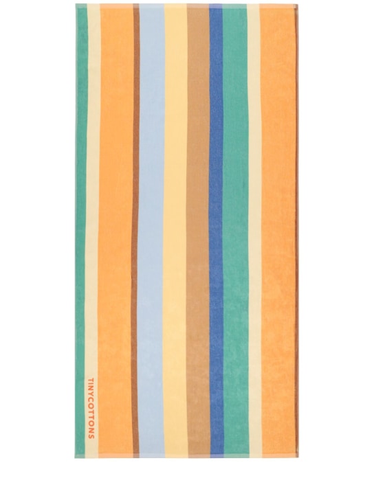 Tiny Cottons: Striped terry beach towel - Multicolor - kids-girls_0 | Luisa Via Roma