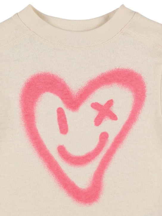 Molo: 프린트 코튼 저지 티셔츠 - 화이트 - kids-girls_1 | Luisa Via Roma