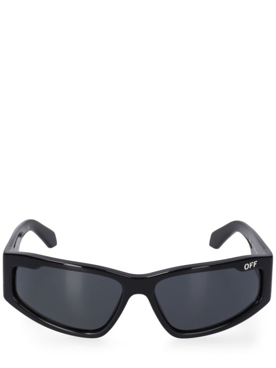 Off-White: Kimball acetate sunglasses - Black - men_0 | Luisa Via Roma