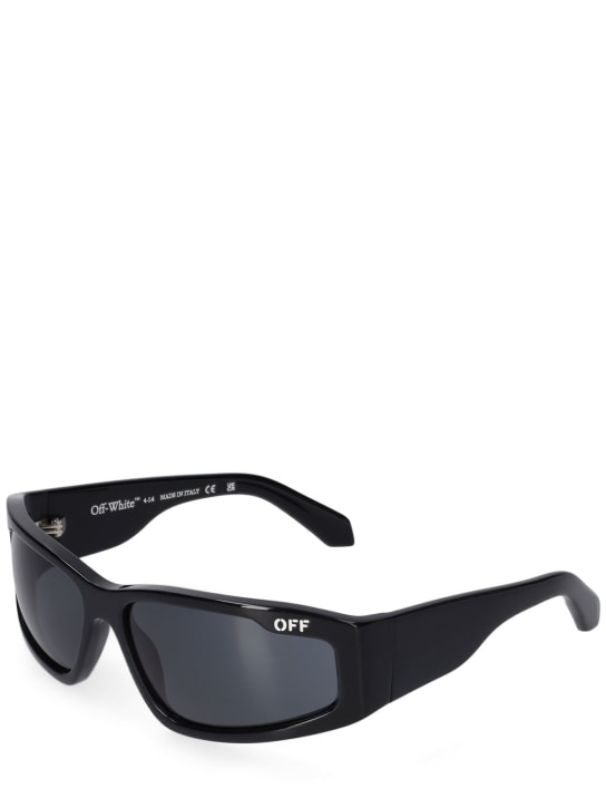 Off-White: Kimball acetate sunglasses - Black - men_1 | Luisa Via Roma