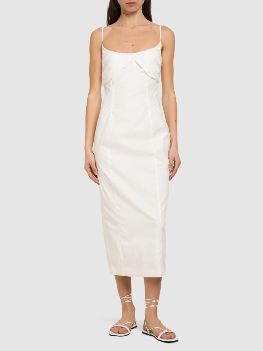 Rotate: Vestido midi de algodón - Blanco - women_1 | Luisa Via Roma