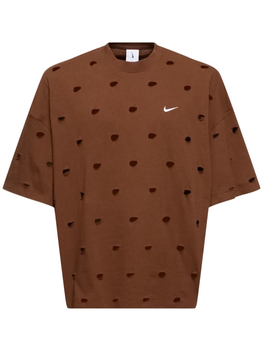 Nike: T-Shirt „Jacquemus Swoosh“ - Cacao Wow - men_0 | Luisa Via Roma