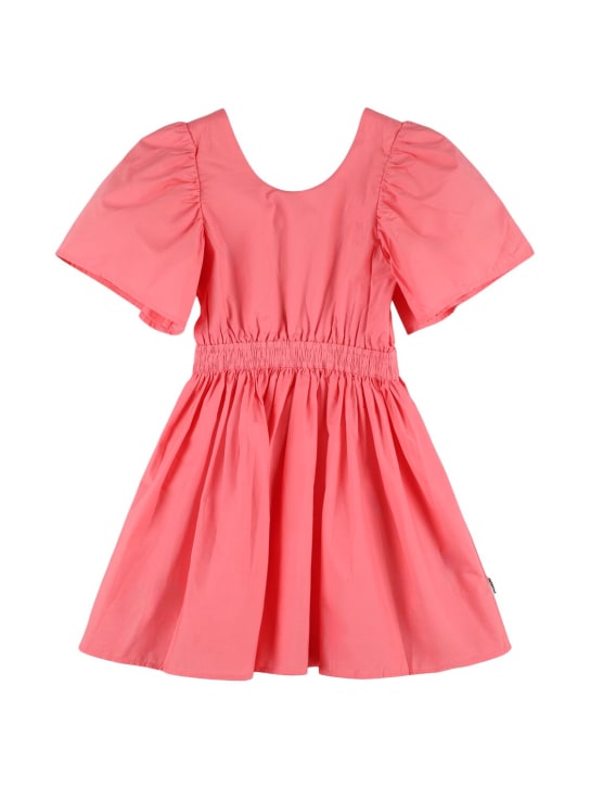 Molo: Organic cotton dress - Dark Pink - kids-girls_0 | Luisa Via Roma