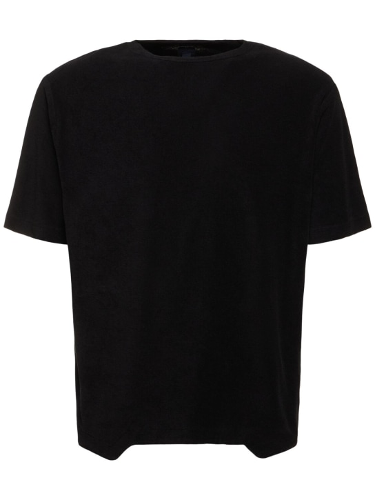 J.L-A.L: T-Shirt aus Baumwollterry mit Druck - Schwarz - men_0 | Luisa Via Roma